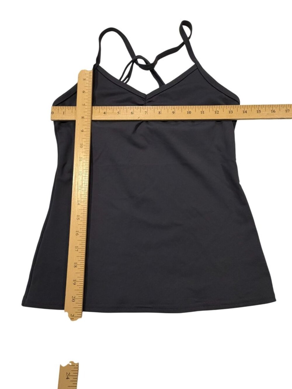 Alo Yoga Grey Strappy Tank Top S Nylon Blend Stretch Activewear - Picture 7 of 9